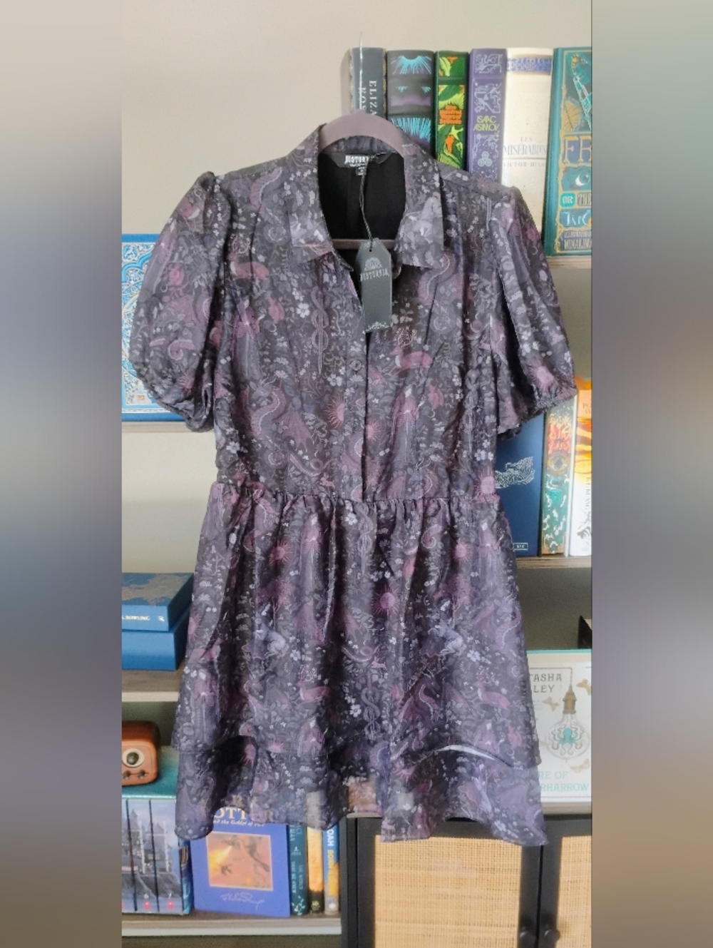 NWT Unicorn Dragon Medieval Disturbia Puff Sleeve Ruffle Dress